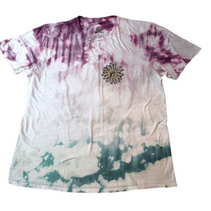 Bucee Go Little Rockstar Tie Dye Van Graphic Shirt Size L Hippie‎ Retro 70s